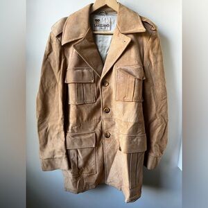 LAKELAND Vintage Suede Leather Jacket 60s 70s Hollywood Old Money Gangster 40